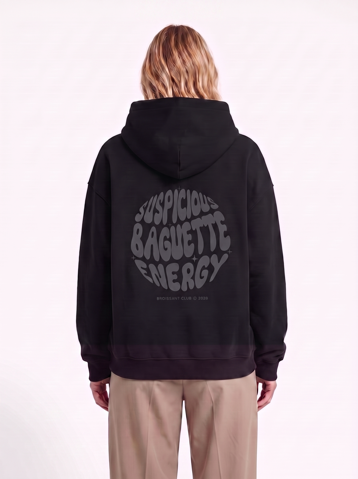 SUSPICIOUS BAGUETTE ENERGY HOODIE