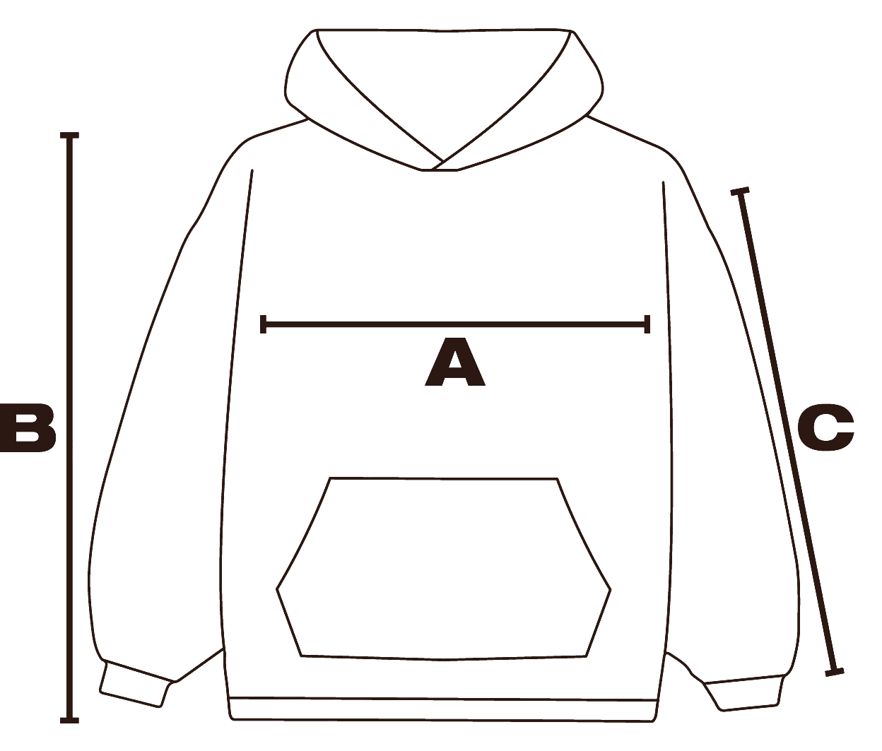 Hoodie measurements