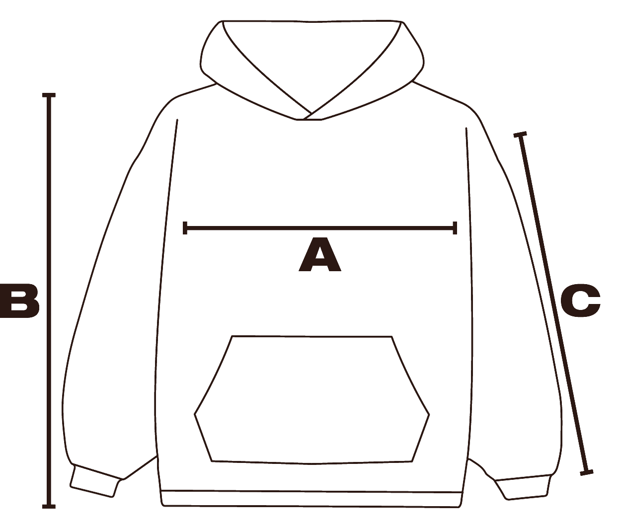 Hoodie measurements